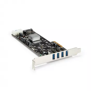 StarTech.com 4-poorts USB 3.0 PCIe-kaart met 4 toegewijde 5-Gbit/s-kanalen (USB 3.1 Gen 1) – UASP – SATA-/LP4-voeding – PCI-Express-adapterkaart