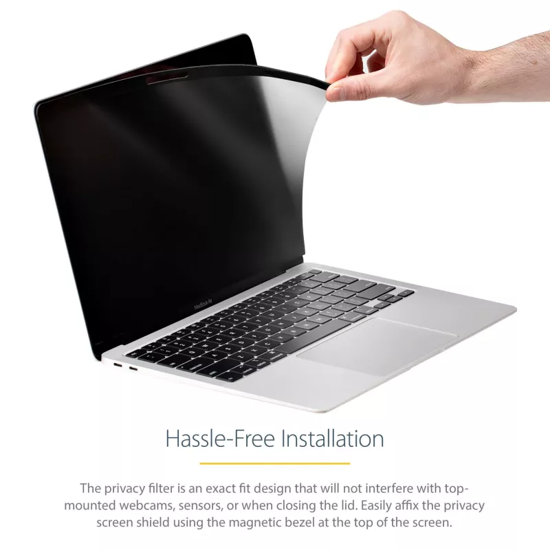 StarTech.com laptop-privacyfilter voor 13 inch MacBook Pro & MacBook Air – magnetisch, afneembaar beveiligingsfilter – blauwlichtreducerende beeldschermbescherming 16:10 – mat/glanzend – +/-30 graden