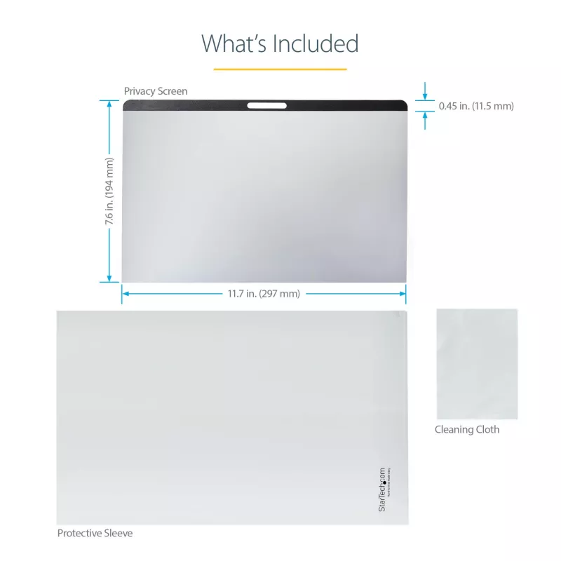 StarTech.com laptop-privacyfilter voor 13 inch MacBook Pro & MacBook Air – magnetisch, afneembaar beveiligingsfilter – blauwlichtreducerende beeldschermbescherming 16:10 – mat/glanzend – +/-30 graden