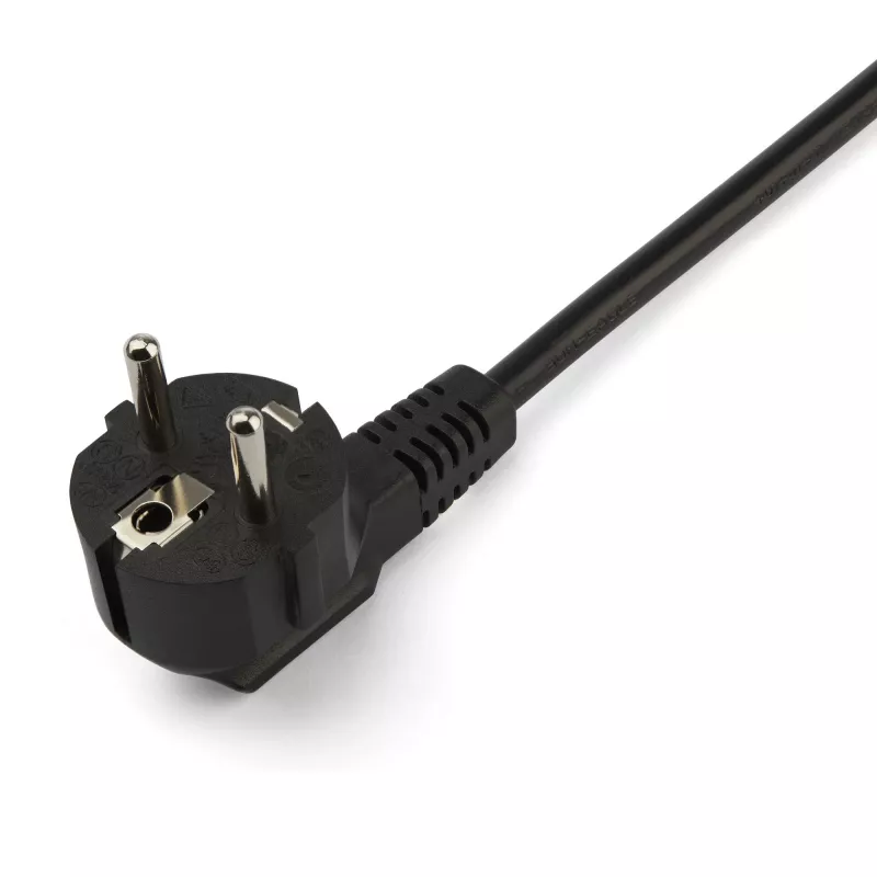 StarTech.com 2m (6ft) computer-netkabel Y-kabel, 18AWG, EU Schuko naar 2x C13, 10A 250V, zwarte vervangende AC-netkabel, printer-netkabel, pc-voedingskabel, monitor-netkabel – UL-gecertificeerd