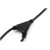 StarTech.com 2m (6ft) computer-netkabel Y-kabel, 18AWG, EU Schuko naar 2x C13, 10A 250V, zwarte vervangende AC-netkabel, printer-netkabel, pc-voedingskabel, monitor-netkabel – UL-gecertificeerd