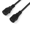 StarTech.com 2m (6ft) computer-netkabel Y-kabel, 18AWG, EU Schuko naar 2x C13, 10A 250V, zwarte vervangende AC-netkabel, printer-netkabel, pc-voedingskabel, monitor-netkabel – UL-gecertificeerd