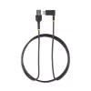 StarTech.com 1,8 m USB-A-naar-USB-C-oplaadkabel haaks – robuuste snellaad-USB-C-kabel – zwart, USB 2.0 A naar type C – duurzame aramidevezel – 3A – USB-oplaadkabel