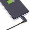 StarTech.com 30cm USB-C-oplaadkabel met haakse connector – 60W PD 3A – robuuste snellaad-USB-C-kabel – zwart USB 2.0 Type-C – versterkt met aramidevezel – USB-oplaadkabel