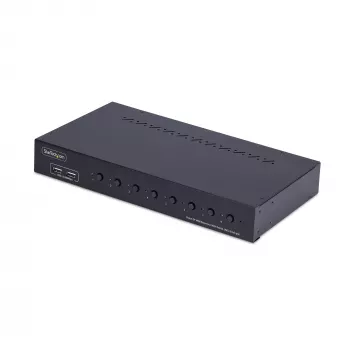 StarTech.com 8-poorts DisplayPort KVM-switch met 1U rackmontagekit, 4K 60Hz DP 1.2, knop- en hotkey-omschakeling, 4-poorts USB-hub, besturingssysteemonafhankelijk, TAA-conform