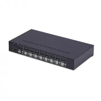 StarTech.com 8-poorts DisplayPort KVM-switch met 1U rackmontagekit, 4K 60Hz DP 1.2, knop- en hotkey-omschakeling, 4-poorts USB-hub, besturingssysteemonafhankelijk, TAA-conform