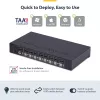 StarTech.com 8-poorts DisplayPort KVM-switch met 1U rackmontagekit, 4K 60Hz DP 1.2, knop- en hotkey-omschakeling, 4-poorts USB-hub, besturingssysteemonafhankelijk, TAA-conform
