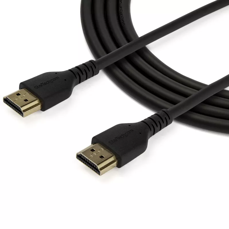 StarTech.com 6ft (2m) Slim HDMI 2.0-kabel, flexibele premium gecertificeerde HDMI-kabel met ethernet, UHD 4K 60Hz HDR10, duurzaam aramidevezelontwerp met TPE-mantel