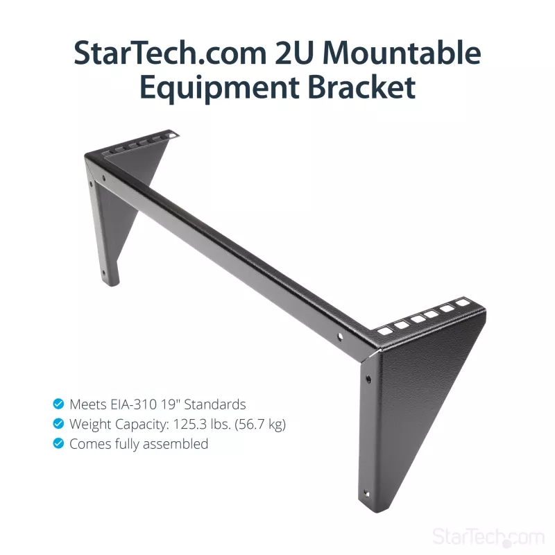 StarTech.com 2U 19 inch verticale wandbeugel voor apparaten van staal