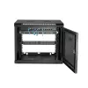 StarTech.com 4-post 9U wandmontage-netwerkkast met 1U legbord, 19 inch wandgemonteerd serverrack voor data-/AV-/elektronica-/computerapparatuur, kleine geventileerde rackbehuizing