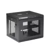 StarTech.com 4-post 9U wandmontage-netwerkkast met 1U legbord, 19 inch wandgemonteerd serverrack voor data-/AV-/elektronica-/computerapparatuur, kleine geventileerde rackbehuizing
