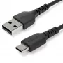 StarTech.com 1m USB-A naar USB-C-oplaadkabel – robuuste snellaad- en synchronisatiekabel USB 2.0 naar USB Type-C – slijtvaste TPE-mantel aramidevezel M/M 3A zwart – Samsung S10, iPad Pro, Pixel