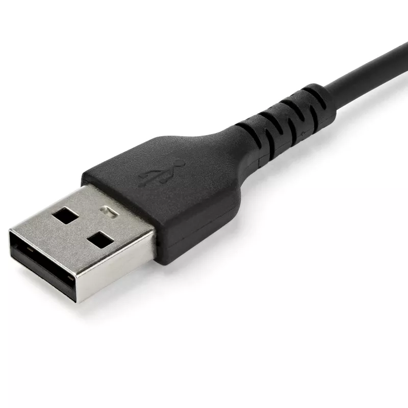 StarTech.com 1m USB-A naar USB-C-oplaadkabel – robuuste snellaad- en synchronisatiekabel USB 2.0 naar USB Type-C – slijtvaste TPE-mantel aramidevezel M/M 3A zwart – Samsung S10, iPad Pro, Pixel