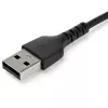 StarTech.com 2m USB-A naar USB-C-oplaadkabel – robuuste snellaad- en synchronisatiekabel USB 2.0 naar USB Type-C datakabel – slijtvaste TPE-mantel aramidevezel M/M 3A zwart – Samsung S10, iPad Pro, Pixel
