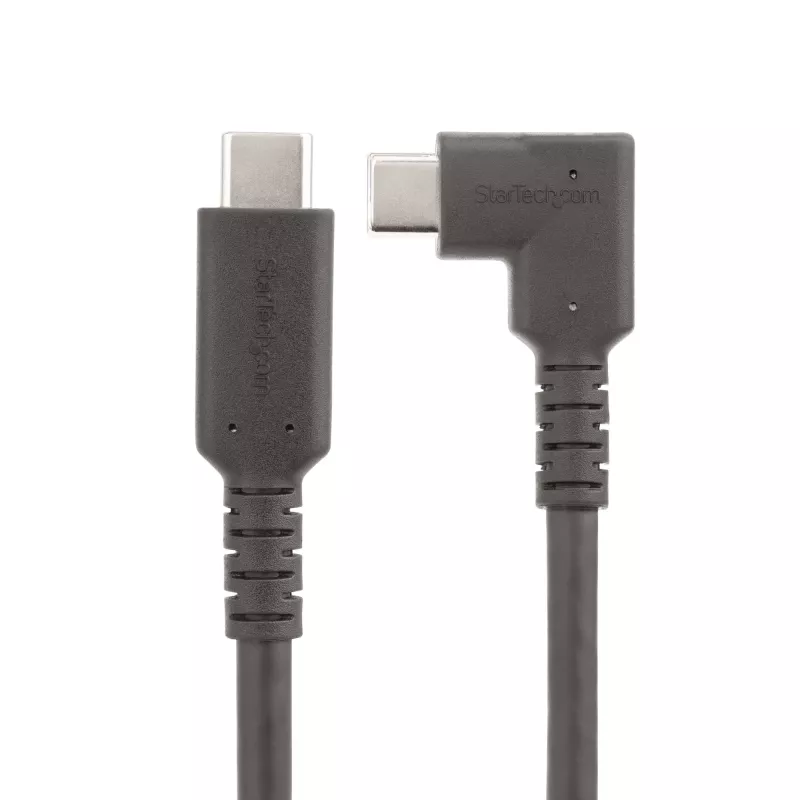 StarTech.com 2m USB-C-kabel, haaks, USB 5Gbps, 100W (5A) Power Delivery, 4K 60Hz DP Alt Mode, robuuste USB-C-kabel – Thunderbolt-compatibel