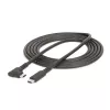 StarTech.com 2m USB-C-kabel, haaks, USB 5Gbps, 100W (5A) Power Delivery, 4K 60Hz DP Alt Mode, robuuste USB-C-kabel – Thunderbolt-compatibel