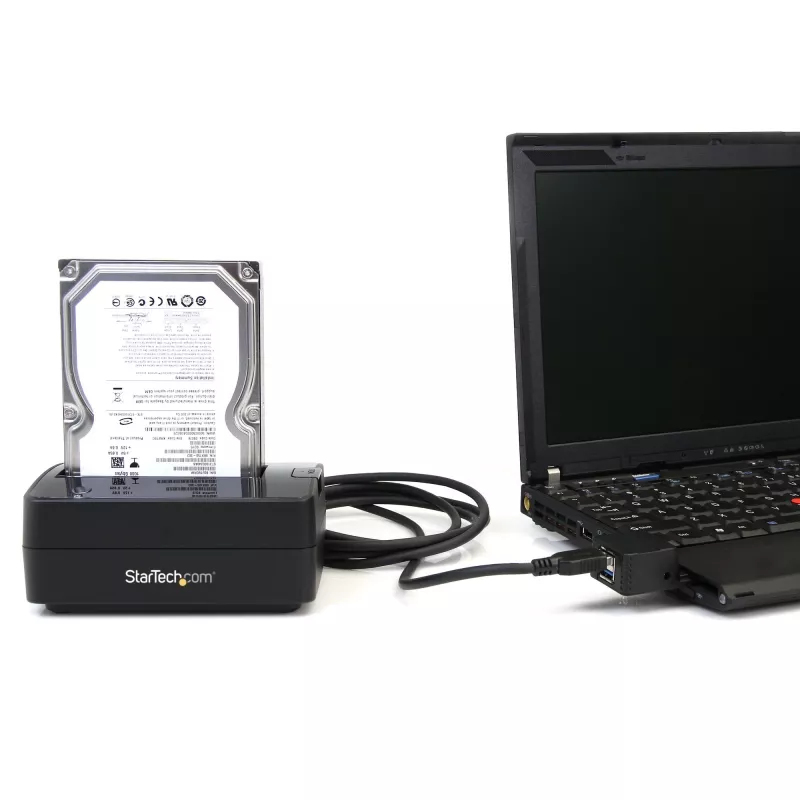 StarTech.com Single Bay USB 3.0 naar SATA harde schijf-dockingstation, USB 3.0 (5 Gbit/s) harde schijf-dock, externe 2,5/3,5 inch SATA I/II/III HDD/SSD-dockingstation, top-loading harde schijf-inzet