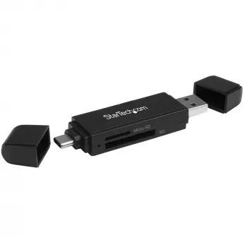 StarTech.com USB 3.0 geheugenkaartlezer/-schrijver voor SD- en microSD-kaarten – USB-C en USB-A