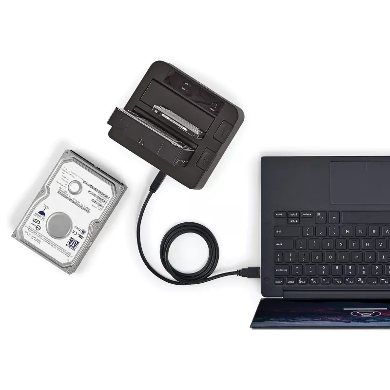 StarTech.com Dual-Bay USB 3.2 Gen 2 naar SATA harde schijf-dockingstation, USB 10Gbps harde schijf-dock, externe 2,5/3,5 inch SATA I/II/III SSD/HDD-dockingstation, hot-swap harde schijf-inzet, top-loading