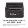 StarTech.com Dual-Bay USB 3.2 Gen 2 naar SATA harde schijf-dockingstation, USB 10Gbps harde schijf-dock, externe 2,5/3,5 inch SATA I/II/III SSD/HDD-dockingstation, hot-swap harde schijf-inzet, top-loading
