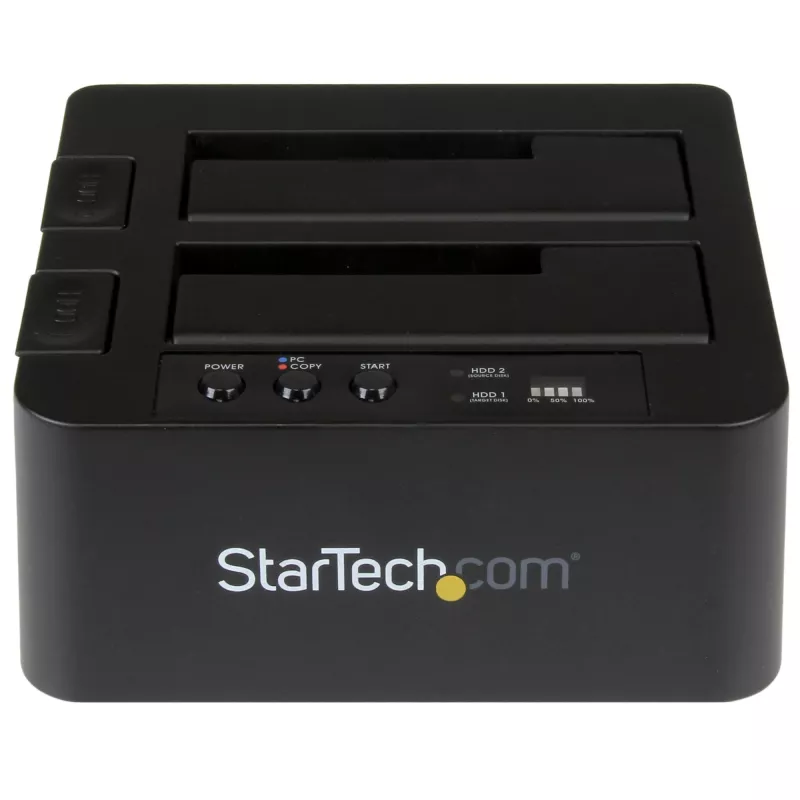 StarTech.com standalone harde schijf-duplicator, Dual-Bay HDD/SSD-kloonapparaat/kopieerapparaat, USB 3.1 (10 Gbit/s) naar SATA III HDD/SSD-dockingstation, harde schijf-duplicator-dock, harde schijf-kloonapparaat