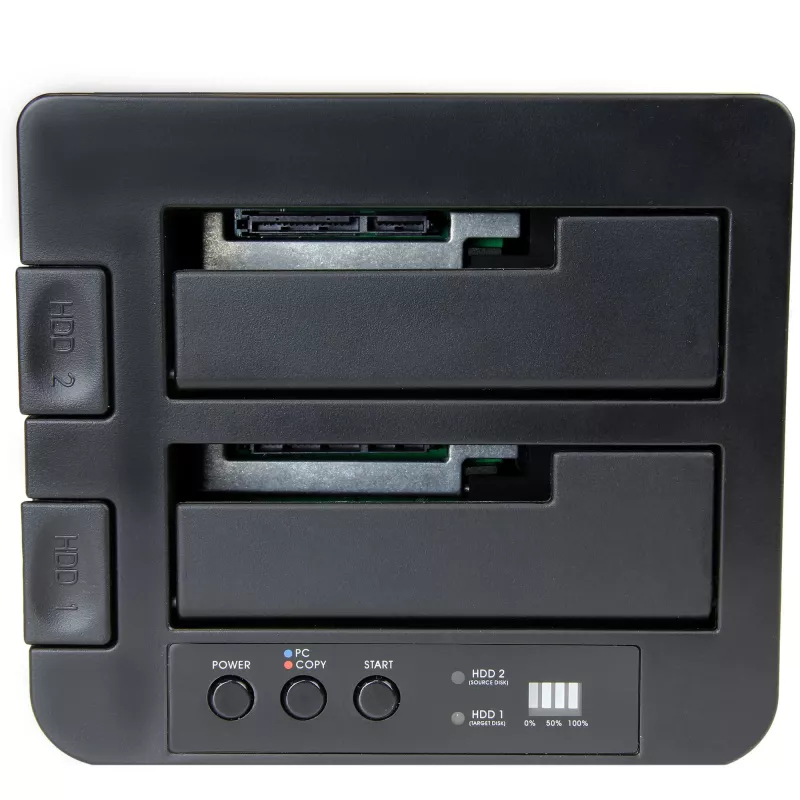 StarTech.com standalone harde schijf-duplicator, Dual-Bay HDD/SSD-kloonapparaat/kopieerapparaat, USB 3.1 (10 Gbit/s) naar SATA III HDD/SSD-dockingstation, harde schijf-duplicator-dock, harde schijf-kloonapparaat