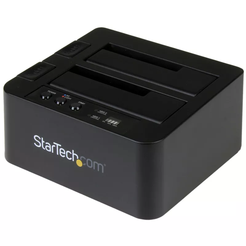 StarTech.com standalone harde schijf-duplicator, Dual-Bay HDD/SSD-kloonapparaat/kopieerapparaat, USB 3.1 (10 Gbit/s) naar SATA III HDD/SSD-dockingstation, harde schijf-duplicator-dock, harde schijf-kloonapparaat