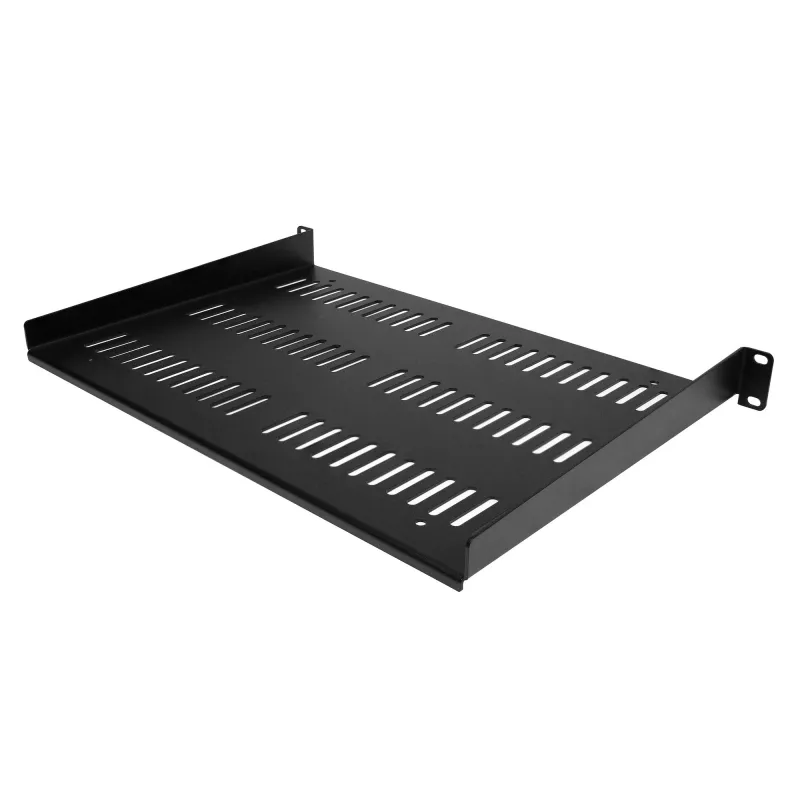 StarTech.com 1U serverrack-plank - universele geventileerde cantilever rack-montageplaat voor 19 inch netwerkrack & kast - duurzaam ontwerp - draagvermogen 55lb/25kg - 12 inch diepe plank, zwart