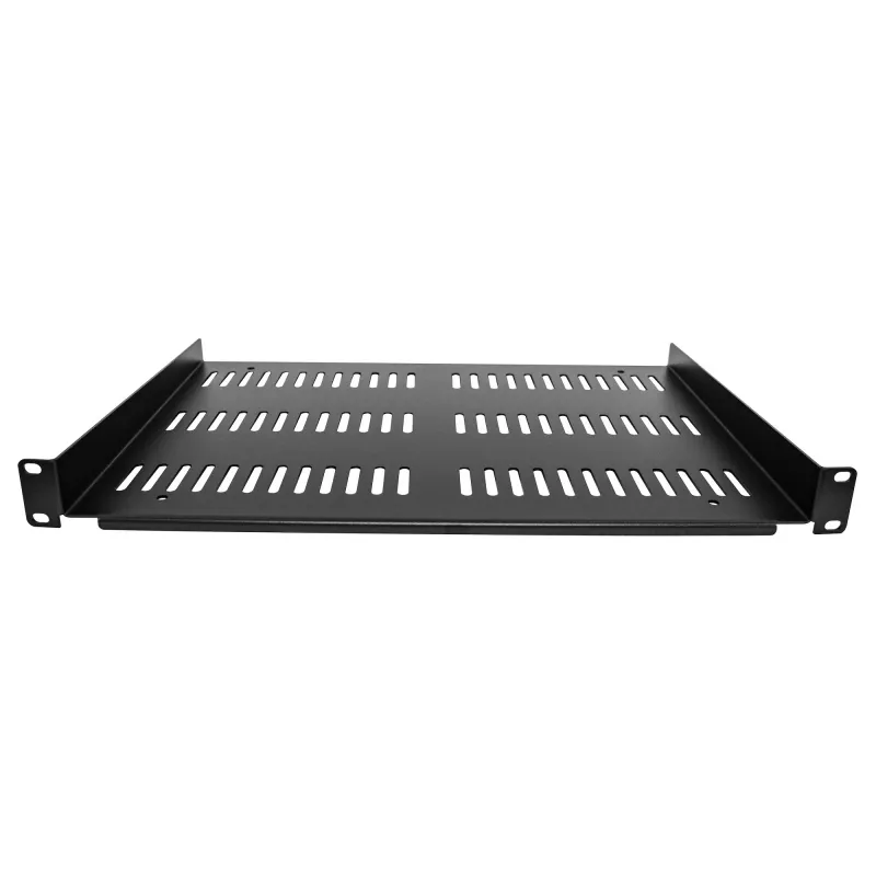 StarTech.com 1U serverrack-plank - universele geventileerde cantilever rack-montageplaat voor 19 inch netwerkrack & kast - duurzaam ontwerp - draagvermogen 55lb/25kg - 12 inch diepe plank, zwart