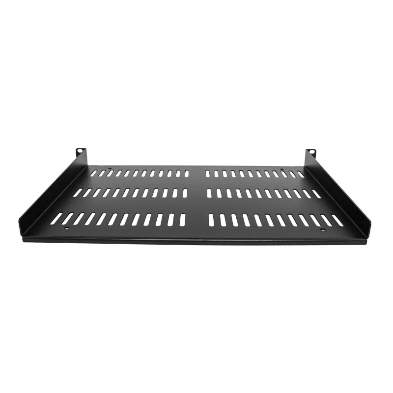 StarTech.com 1U serverrack-plank - universele geventileerde cantilever rack-montageplaat voor 19 inch netwerkrack & kast - duurzaam ontwerp - draagvermogen 55lb/25kg - 12 inch diepe plank, zwart