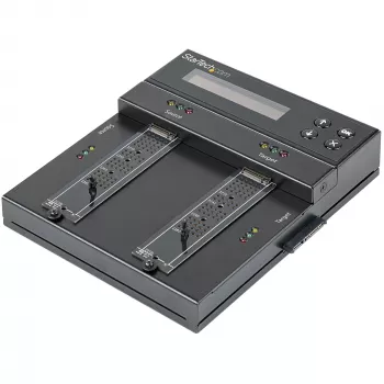 StarTech.com zelfstandige M.2 SATA- en M.2 NVMe-duplicator en -wisser - HDD/SSD-kloonapparaat/wiper voor M.2 PCIe AHCI/NVMe, M.2 SATA, 2,5/3,5 inch SATA-schijven - externe harde schijf-wisser/duplicator, TAA