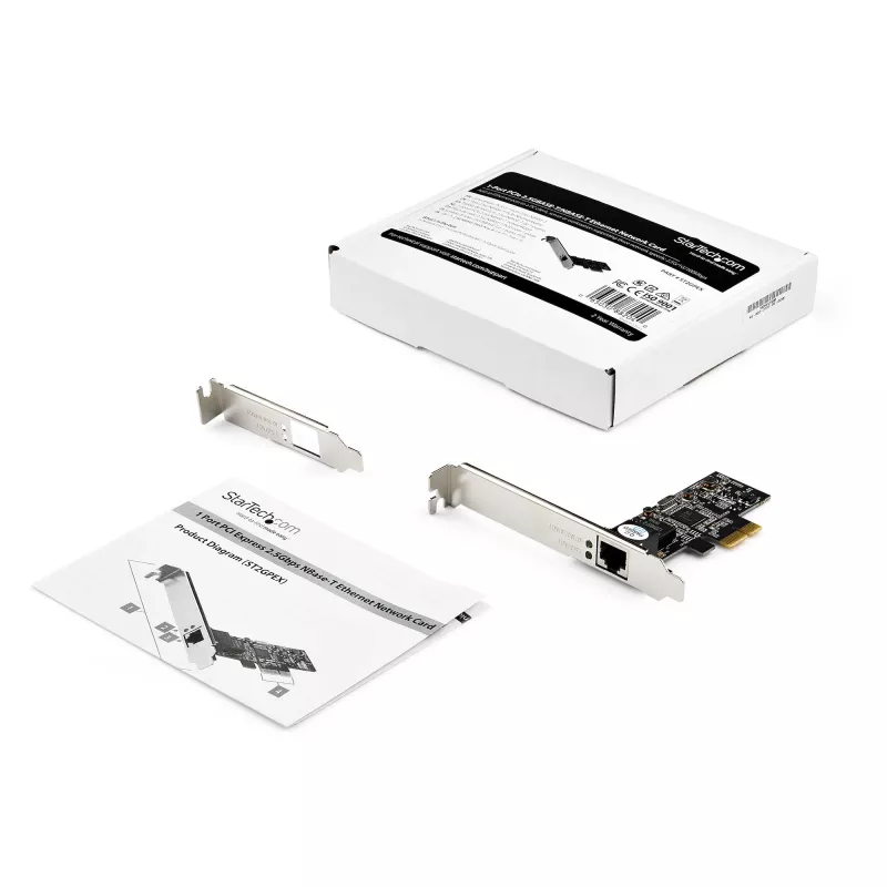 StarTech.com 2,5 Gbit/s 2.5GBASE-T PCIe-netwerkkaart, intern, bedraad, PCI Express, Ethernet, 2500 Mbit/s, zwart