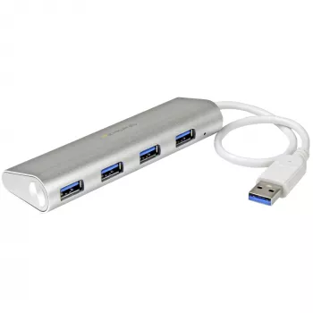 StarTech.com 4-poorts USB hub, USB A naar 4x USB-A aansluitingen, USB 5Gbps, robuust ontwerp, busgevoed, draagbare laptop USB 3.0 hub
