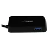 StarTech.com draagbare 4-poorts SuperSpeed mini USB 3.0 hub - zwart~Draagbare 4-poorts SuperSpeed mini USB 3.0 hub - 5Gbps - zwart