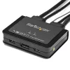 StarTech.com 2-poorts DisplayPort KVM-switch – 4K 60Hz – compacte dual-port UHD DP 1.2 USB desktop KVM-switch met 1,2 m kabels & audio – busgevoed & externe omschakeling – MacBook ThinkPad