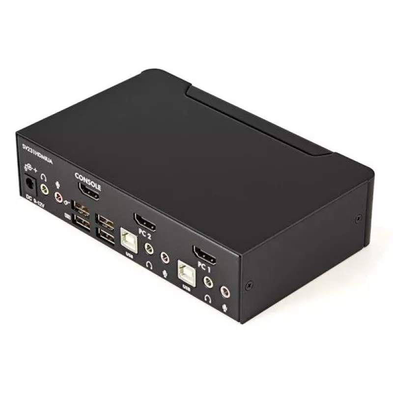 StarTech.com 2-poorts USB HDMI KVM-switch met audio en USB 2.0 hub