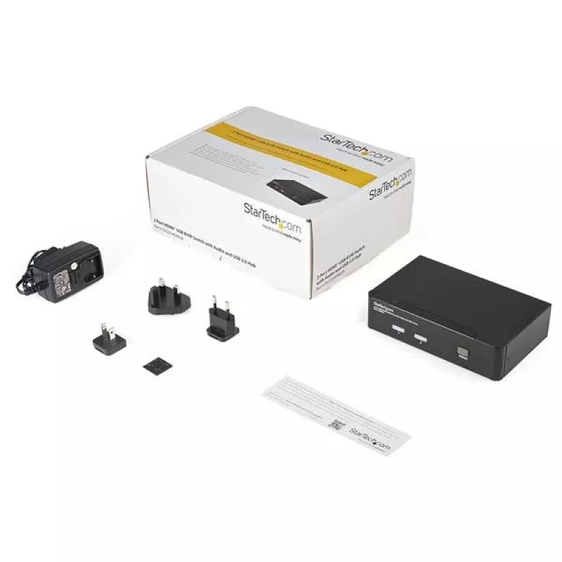 StarTech.com 2-poorts USB HDMI KVM-switch met audio en USB 2.0 hub