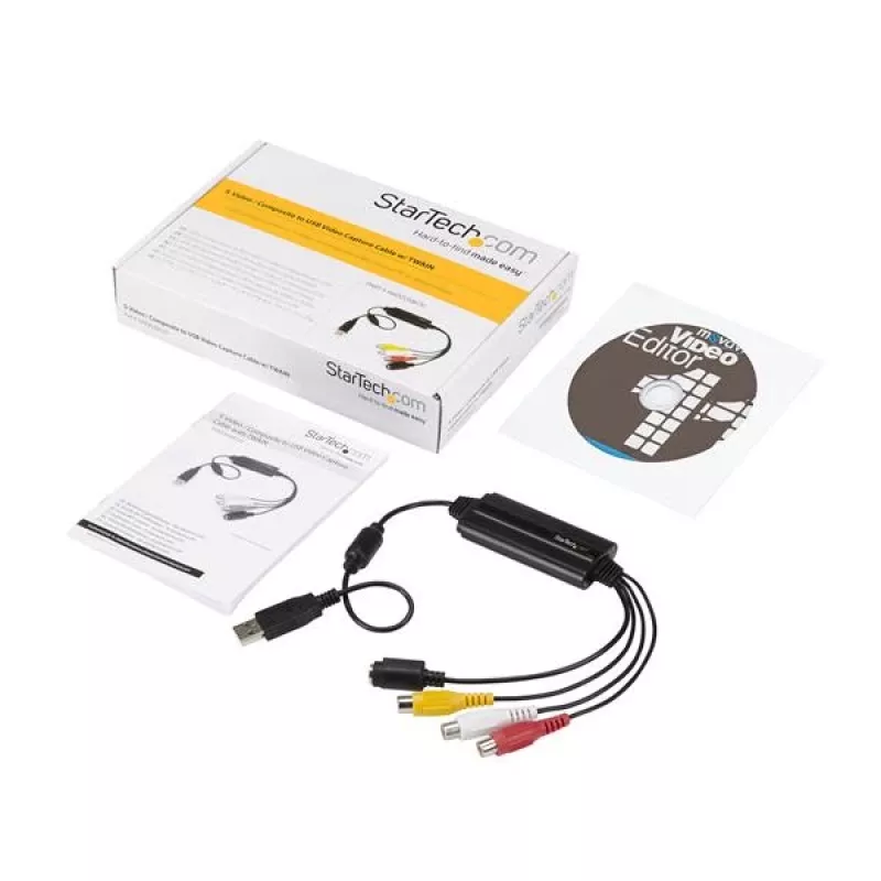 StarTech.com USB video-opname-adapterkabel – S-Video/Composite naar USB 2.0 SD video-opnameapparaat-kabel – TWAIN-ondersteuning – analoog-digitaal-omzetter voor mediaopslag – alleen Windows