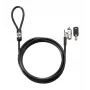 HP Keyed kabel slot 10 mm, 1,83 m, ronde sleutel, verzinkt staal, zwart