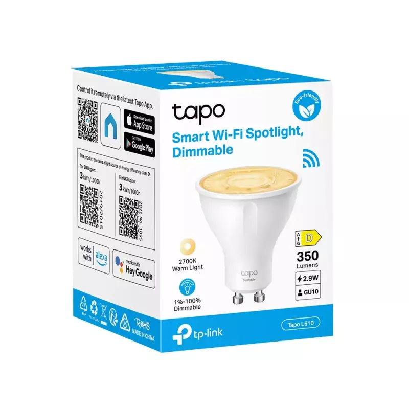 Slimme gloeilamp TP-Link Tapo L610 Wi-Fi dimbaar wit