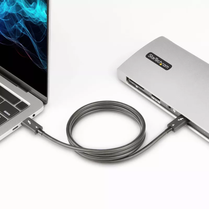StarTech.com 3ft (1m) Thunderbolt 4 kabel – 40 Gbit/s – 100 W PD – 4K/8K video – Intel-gecertificeerde Thunderbolt-kabel – compatibel met USB4/Thunderbolt 3/USB 3.2/USB Type-C/DisplayPort