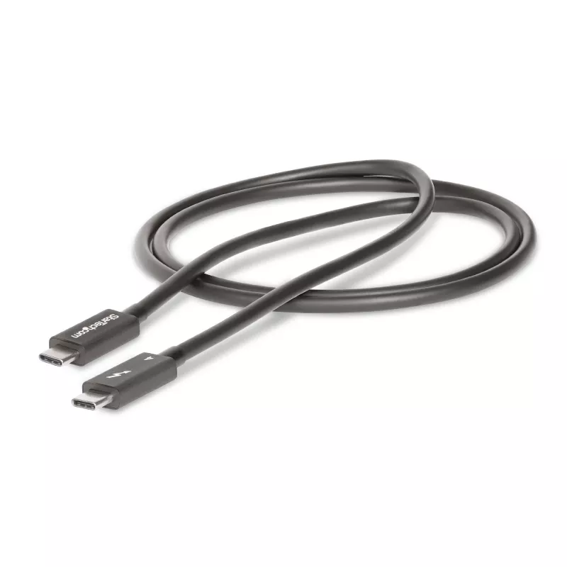 StarTech.com 3ft (1m) Thunderbolt 4 kabel – 40 Gbit/s – 100 W PD – 4K/8K video – Intel-gecertificeerde Thunderbolt-kabel – compatibel met USB4/Thunderbolt 3/USB 3.2/USB Type-C/DisplayPort