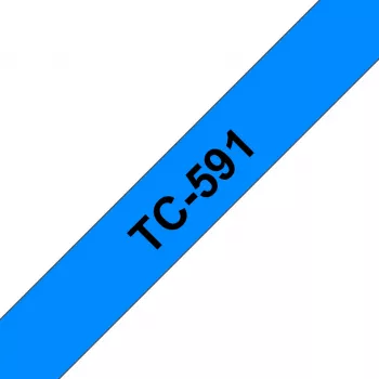 Brother labeltape 9 mm, zwart op blauw, TC, zwart, Japan, 5 jaar, Brother