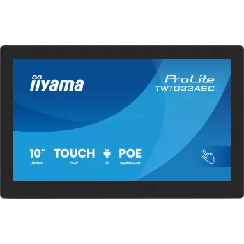 iiyama TW1023ASC-B3P Signage Display Kiosk-ontwerp 25,6 cm (10,1 inch) Wi-Fi 385 cd/m² WXGA zwart touchscreen geïntegreerde processor Android 24/7
