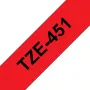 Brother TZE-451 labelband zwart op rood TZ