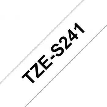 Brother TZE-S241 labelband zwart op wit TZ