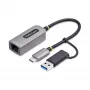 StarTech.com 2.5GbE USB-C naar Ethernet-adapter met USB-A-converter, NBASE-T NIC, USB 3.0 Type-C 2.5/1G multi-speed netwerk, Thunderbolt-compatibel, Windows & Mac