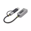 StarTech.com 2.5GbE USB-C naar Ethernet-adapter met USB-A-converter, NBASE-T NIC, USB 3.0 Type-C 2.5/1G multi-speed netwerk, Thunderbolt-compatibel, Windows & Mac