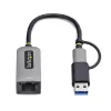 StarTech.com 2.5GbE USB-C naar Ethernet-adapter met USB-A-converter, NBASE-T NIC, USB 3.0 Type-C 2.5/1G multi-speed netwerk, Thunderbolt-compatibel, Windows & Mac