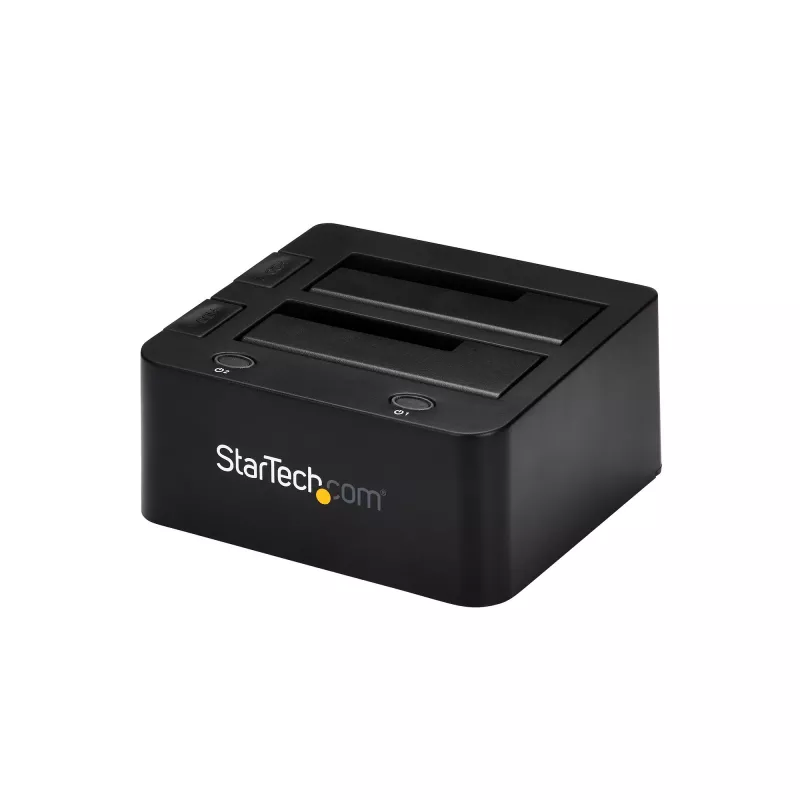 StarTech.com dual-bay USB 3.0 naar SATA en IDE harde schijf dockingstation, USB-harde schijf dock, externe 2,5/3,5 inch SATA I/II/III en IDE (40-pin) SSD/HDD-dockingstation, hot-swap harde schijf bays, top-loading